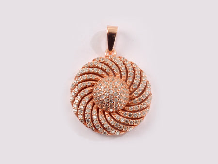 A Silver with Rose Gold Plate Pendant