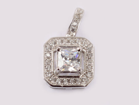 A White Cubic Zirconia Pendant
