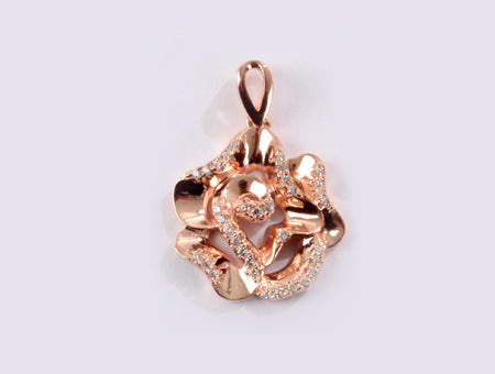 A Silver with Rose Gold Plate Pendant