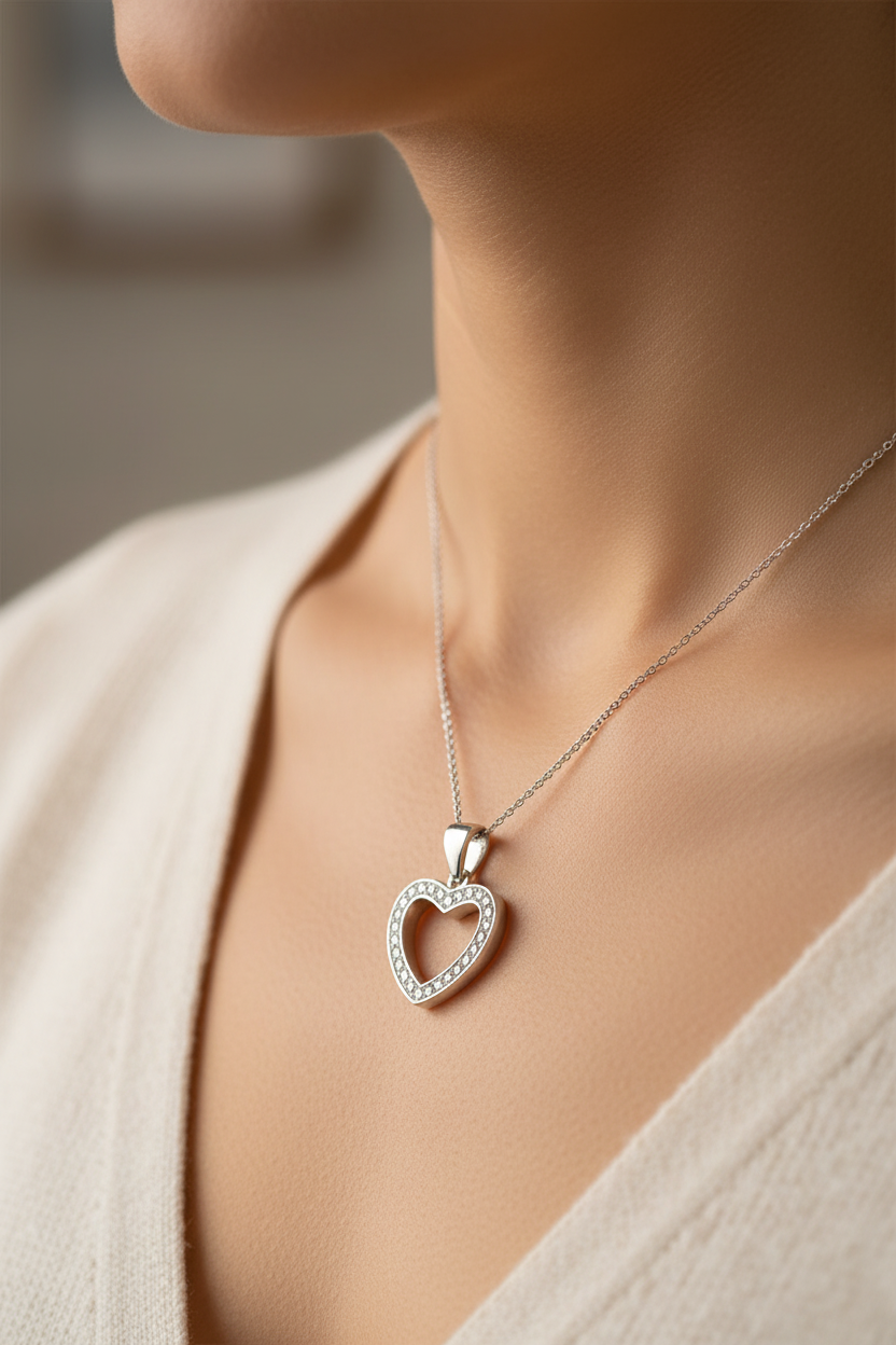 A White Cubic Zirconia Pendant