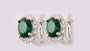 A Emerald & White Cubic Zirconia Earring.