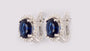A Sapphire & White Cubic Zirconia Earring.