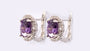 A Amethyst & White Cubic Zirconia Earring.