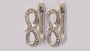 A White Cubic Zirconia Earring