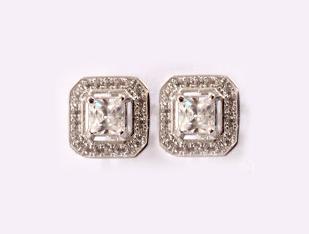A White Cubic Zirconia Earring