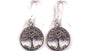 Sterling Silver Tree of Life Drop Earrings