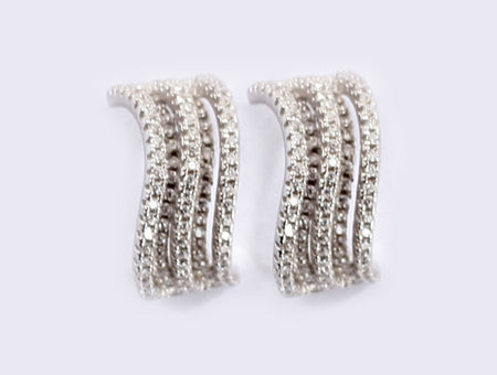 A White Cubic Zirconia Earring