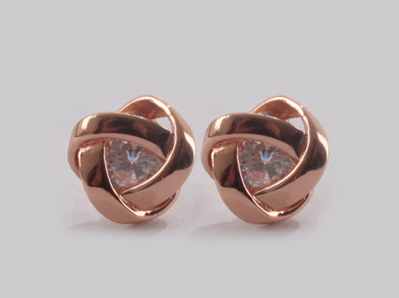 Silver with Rose Gold Plate Earring