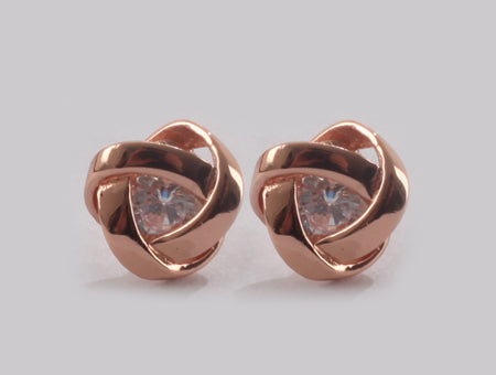 Silver with Rose Gold Plate Earring