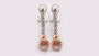 Silver with Rose Gold Plate Earring