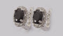 A Black & White Cubic Zirconia Earring.