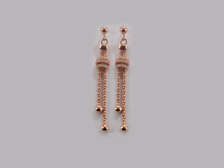 Silver with Rose Gold Plate Earring