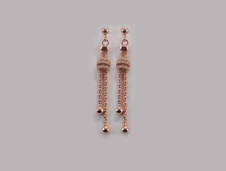 Silver with Rose Gold Plate Earring