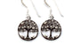 Sterling Silver Tree of Life Drop Earrings