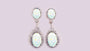Opal And Cz Silver Earring