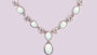 Silver Opal Cz Necklace