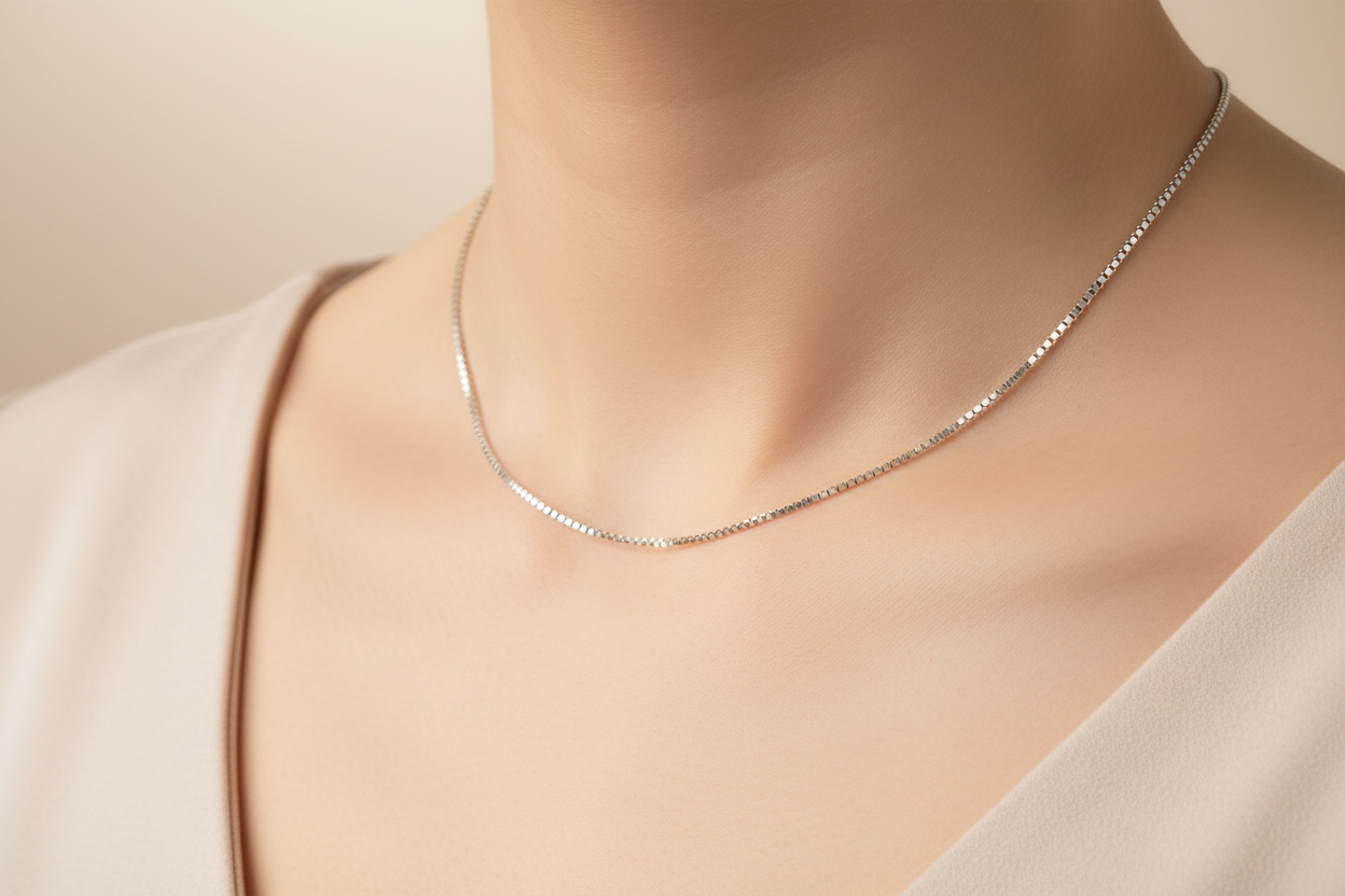 BOX DESIGN SILVER 0.90MM CHAIN