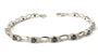 Black & White Cubic Zirconia Silver Bracelet