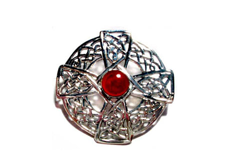 Celtic Brown Agate Brooch