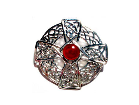 Celtic Brown Agate Brooch