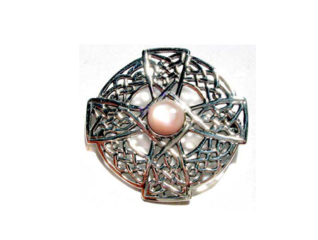 Celtic Pink M O P Brooch