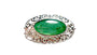 Celtic Green Agate Brooch