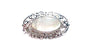 Celtic White M O P Brooch
