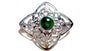 Celtic Green Agate Brooch
