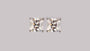 A White Cubic Zirconia Earring 3X3