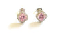 Pink Cubic Zirconia Silver Earring