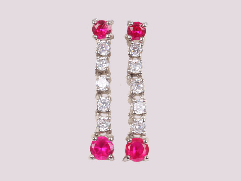 Ruby Cubic Zirconia Earring