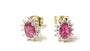 9 CT Yellow Gold Ruby Cz Earring.6X4