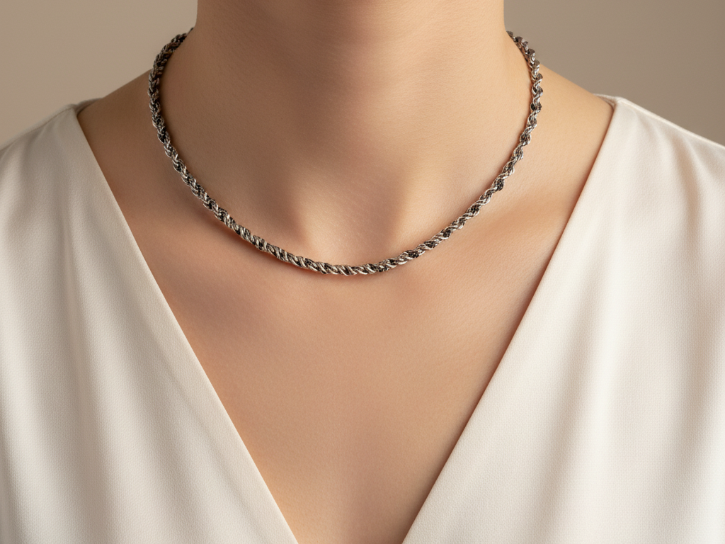 MARCASITE SILVER CHAIN H/W