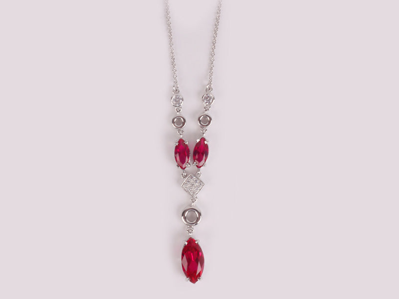 Ruby Cubic Zirconia Necklace