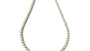 White Cubic Zirconia Rubover Set Tennis 2 mm Stone Silver Necklace