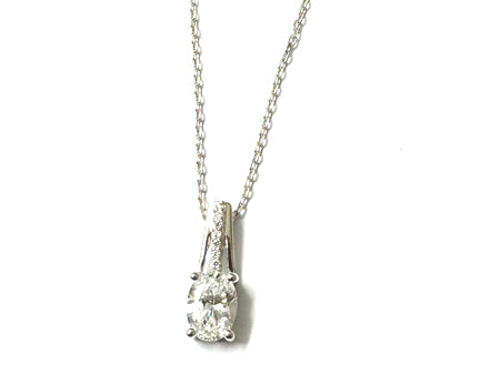 A White Cz Gold Necklace