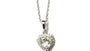 A White Gold Heart Cz Gold Necklace