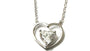 A White Gold Heart Cz Gold Necklace