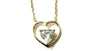 A Yellow Gold Heart Cz Gold Necklace