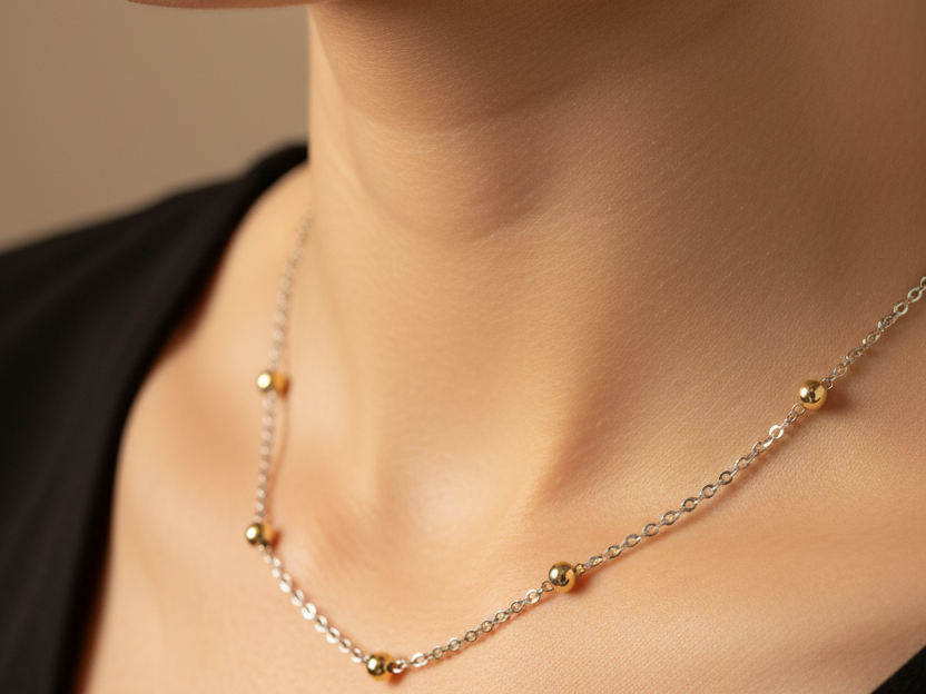 Simply Silver Yellow Plated Necklace.