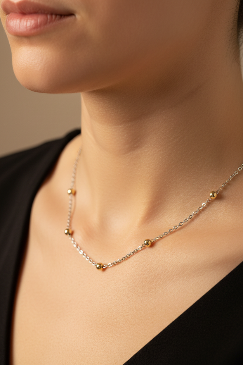 Simply Silver Yellow Plated Necklace.
