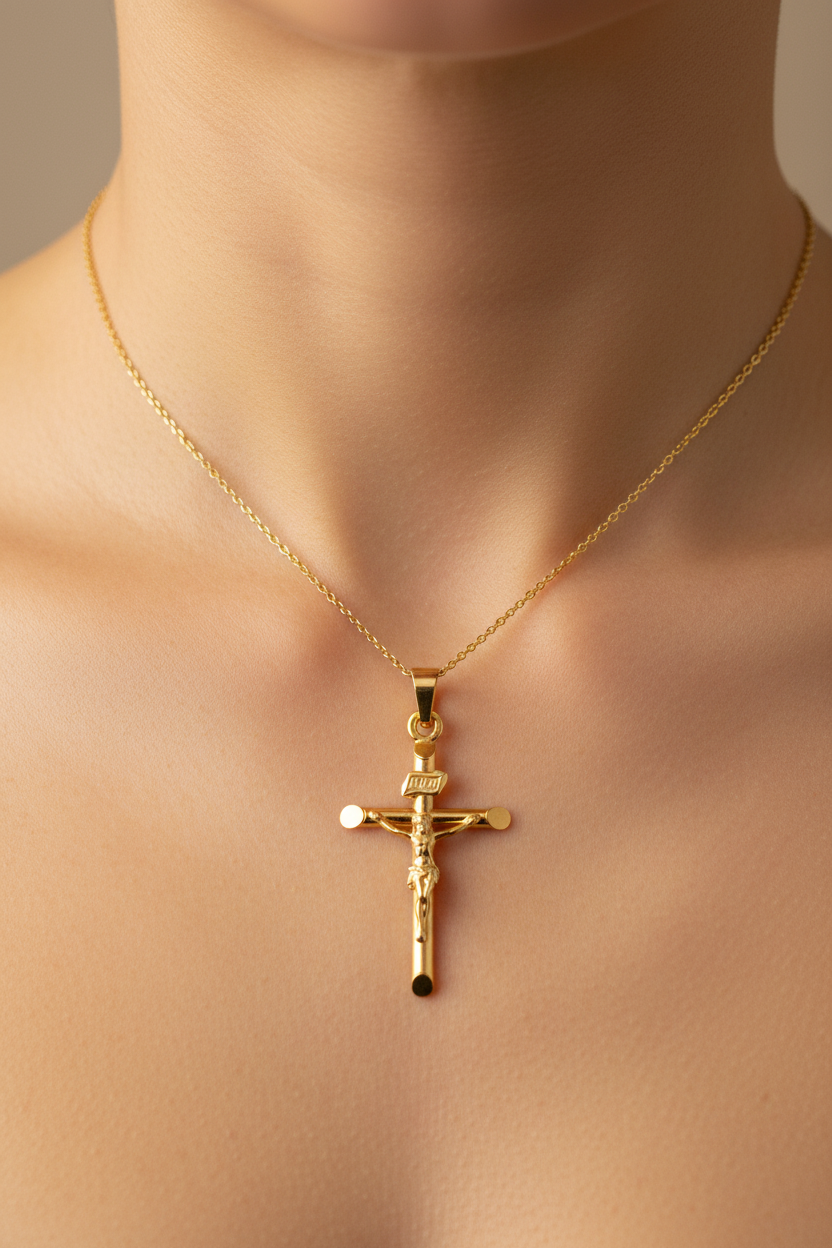 9 Ct Yellow Gold crucifix Cross