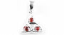 Trinity Knot Silver Pendant With Ruby Cz Stone