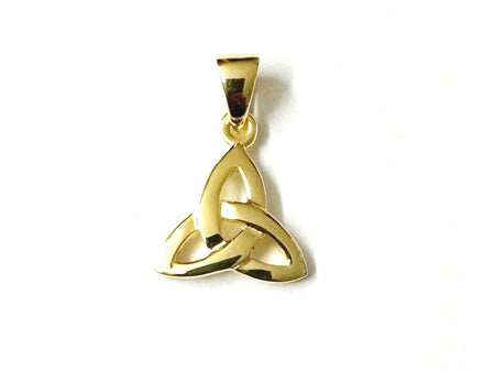 Trinity Knot Silver Gold Plated Pendant