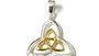 Trinity Knot Silver Gold Plated Pendant