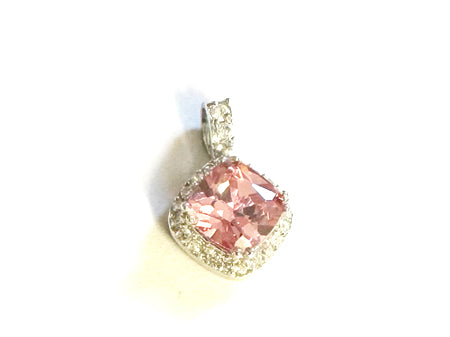 Pink Cubic Zirconia Pendant.