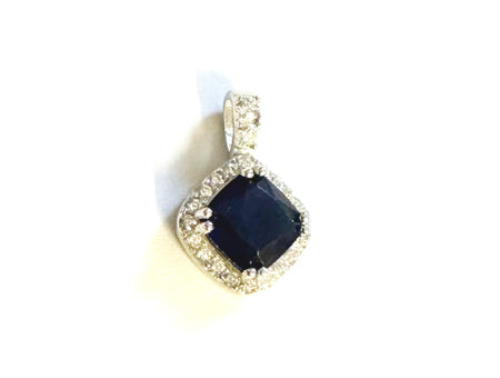 Sapphire Cubic Zirconia Silver Earring