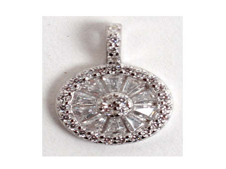 A White Cubic Zirconia Pendant.