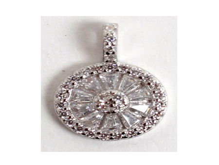 A White Cubic Zirconia Pendant.