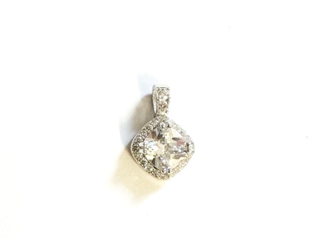 A White Cubic Zirconia Pendant.